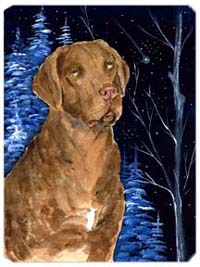 Starry Night Chesapeake Bay Retriever Mouse Pad
