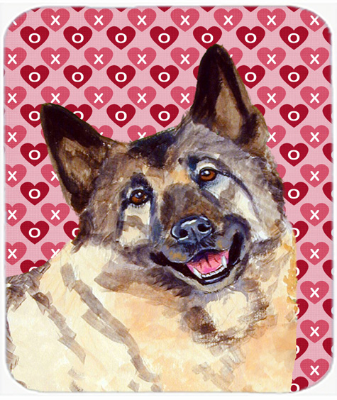 Norwegian Elkhound Hearts Love Valentines Day Mouse Pad, Hot Pad or Trivet