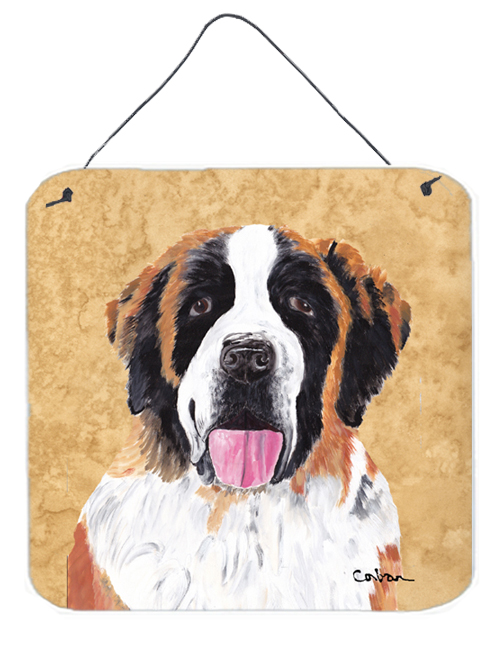 Saint Bernard Aluminium Metal Wall or Door Hanging Prints