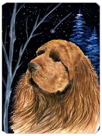 Starry Night Sussex Spaniel Mouse Pad