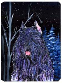 Starry Night Bouvier Des Flandres Mouse Pad