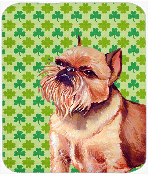 Brussels Griffon St. Patricks Day Shamrock Portrait Mouse Pad, Hot Pad Trivet