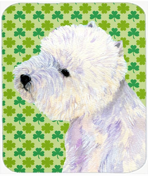 Westie St. Patricks Day Shamrock Portrait Mouse Pad, Hot Pad or Trivet