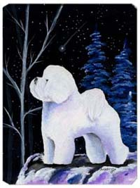 Starry Night Bichon Frise Mouse Pad