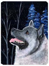 SS8398MP Starry Night Norwegian Elkhound Mouse Pad