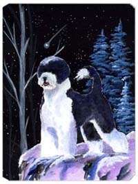 Starry Night Portuguese Water Dog Mouse Pad