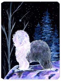 SS8401MP Starry Night Old English Sheepdog Mouse Pad