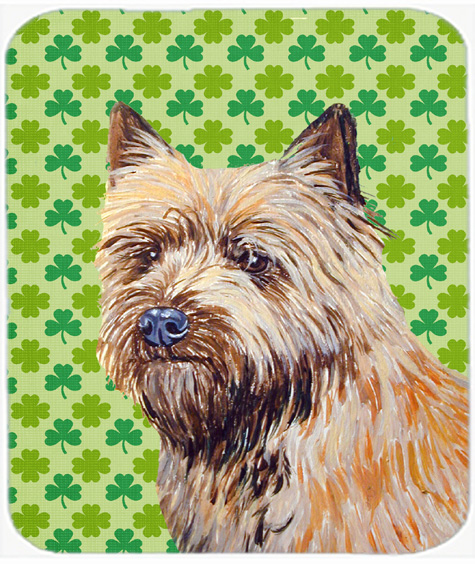 Cairn Terrier St. Patricks Day Shamrock Portrait Mouse Pad, Hot Pad or Trivet