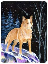 Starry Night Australian Cattle Dog Mouse Pad