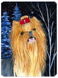 Starry Night Yorkie Mouse Pad