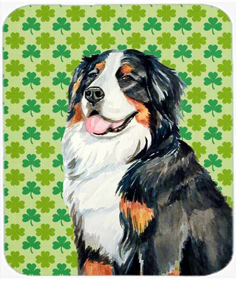 Bernese Mountain Dog St. Patricks Day Shamrock Mouse Pad, Hot Pad or Trivet
