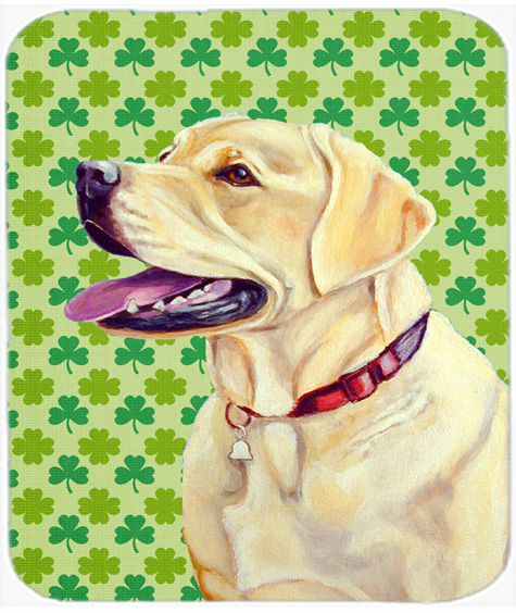 Labrador St. Patricks Day Shamrock Portrait Mouse Pad, Hot Pad or Trivet