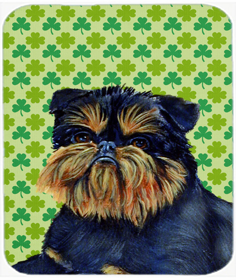 Brussels Griffon St. Patricks Day Shamrock Mouse Pad, Hot Pad or Trivet