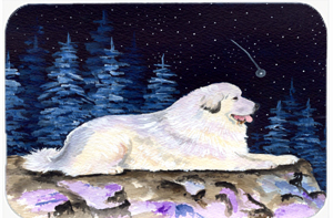 SS8438MP Starry Night Great Pyrenees Mouse Pad