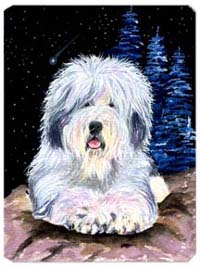 SS8443MP Starry Night Old English Sheepdog Mouse Pad