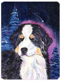 Starry Night Bernese Mountain Dog Mouse Pad