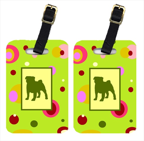 Pair Of 2 Pug Luggage Tags