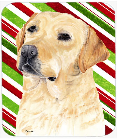 Labrador Candy Cane Holiday Christmas Mouse Pad, Hot Pad or Trivet