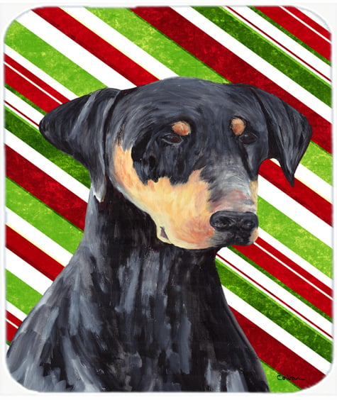 Doberman Candy Cane Holiday Christmas Mouse Pad, Hot Pad or Trivet -  SkilledPower, SK234901