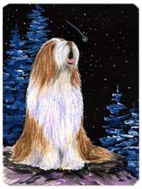 SS8467MP Starry Night Bearded Collie Mouse Pad