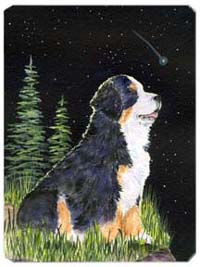 Starry Night Bernese Mountain Dog Mouse Pad