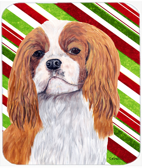 Cavalier Spaniel Candy Cane Holiday Christmas Mouse Pad, Hot Pad or Trivet
