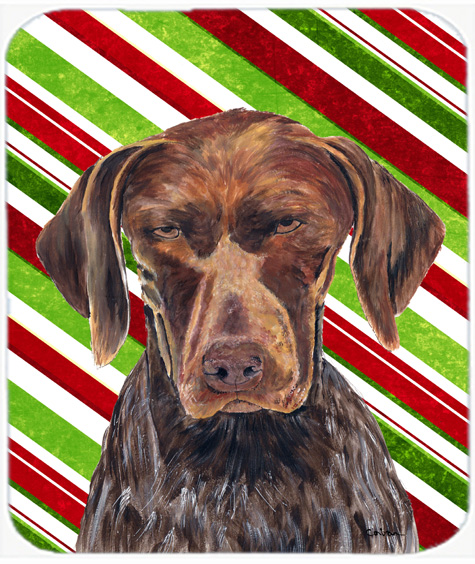 German Shorthaired Pointer Candy Cane Christmas Mouse Pad, Hot Pad or Trivet