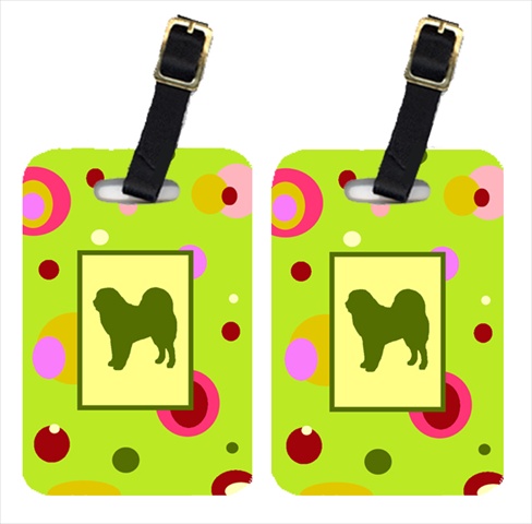 Pair Of 2 Tibetan Mastiff Luggage Tags