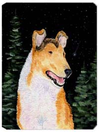 Starry Night Collie Smooth Mouse Pad