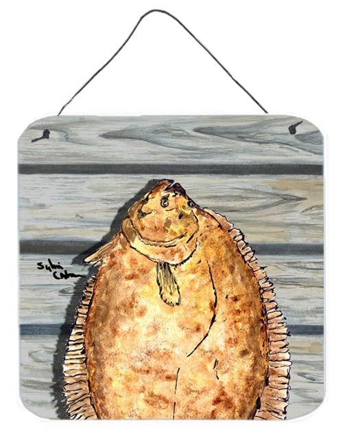 Flounder Aluminium Metal Wall or Door Hanging Prints