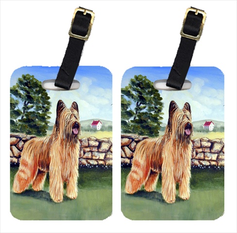Picture of Carolines Treasures 7003BT Pair Of 2 Briard By The Stone Fence Luggage Tags