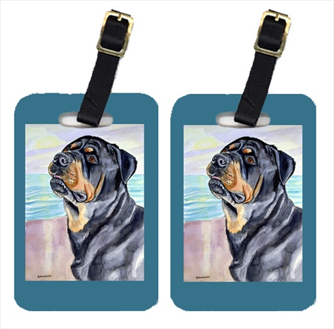 Pair Of 2 Rottweiler Luggage Tags