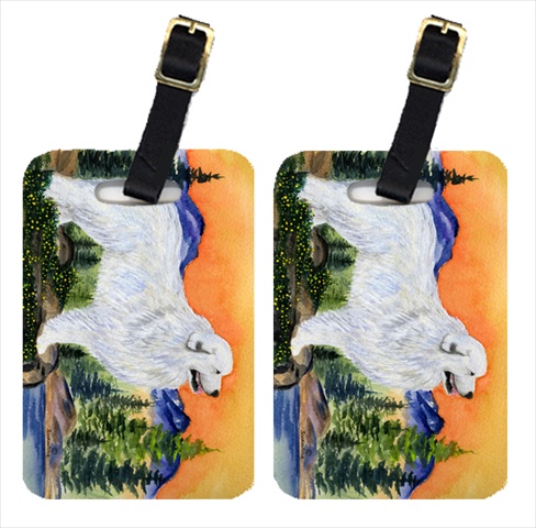 Pair Of 2 Great Pyrenees Luggage Tags