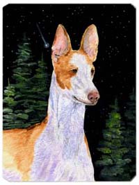 Starry Night Ibizan Hound Mouse Pad