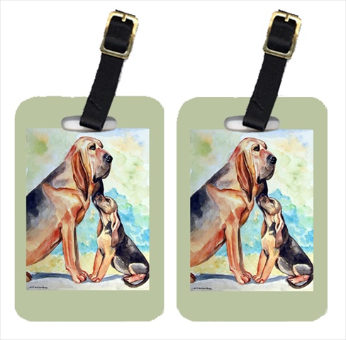 Picture of Carolines Treasures 7014BT Pair Of 2 Bloodhound Mommas Love Luggage Tags