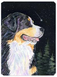 Starry Night Bernese Mountain Dog Mouse Pad