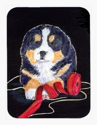 Bernese Mountain Dog Mouse Pad & Hot Pad Or Trivet