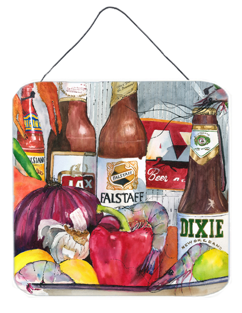Picture of Carolines Treasures 1017-1DS66 New Orleans Beers And Spices Aluminium Metal Wall Or Door Hanging Prints