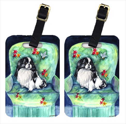 Picture of Carolines Treasures 7034BT Japanese Chin In Mommas Chair Luggage Tags&#44; Pack - 2