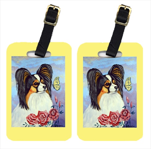 Picture of Carolines Treasures 7036BT Papillon With Butterfly Luggage Tags- Pack - 2