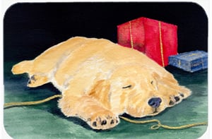 Golden Retriever Mouse Pad & Hot Pad Or Trivet