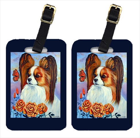 Papillon In The Roses Luggage Tags- Pack - 2