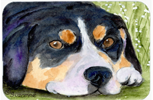 Entlebucher Mountain Dog Mouse Pad & Hot Pad Or Trivet