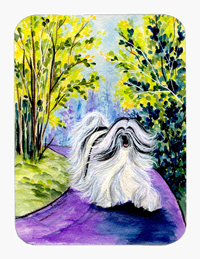 Tibetan Terrier Mouse Pad & Hot Pad Or Trivet