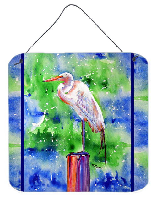 Bird - Egret Aluminium Metal Wall Or Door Hanging Prints