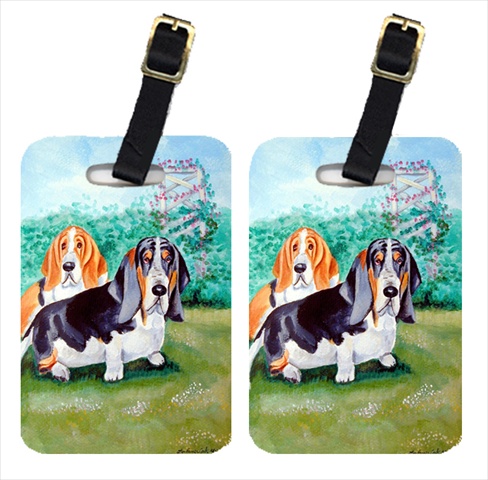 7061BT Basset Hound Double Trouble Luggage Tags- Pack - 2