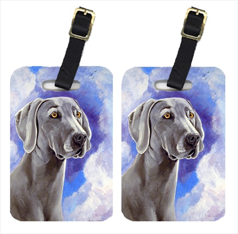 7063BT Azure Skies Weimaraner Luggage Tags- Pack - 2