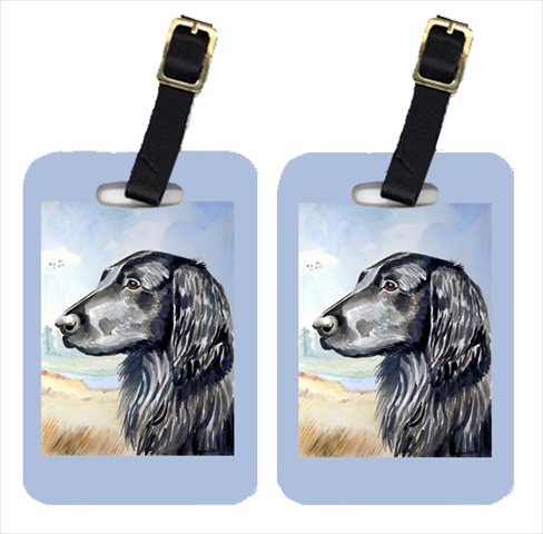 7064BT Flat Coated Retriever Luggage Tags- Pack - 2