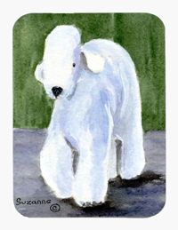 Bedlington Terrier Mouse Pad & Hot Pad Or Trivet