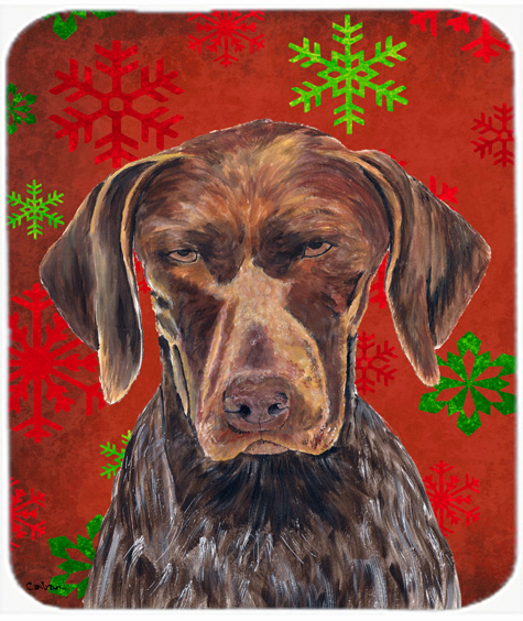German Shorthaired Pointer Snowflakes Christmas Mouse Pad, Hot Pad Trivet